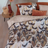 Bedding House Giselle Natural Cotton Sateen Quilt Cover Set Queen