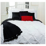 Bloomington Puffy Quilt Cover Set White DOUBLE