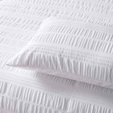 Accessorize Seersucker White Cotton Quilt Cover Set Single