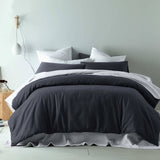 Accessorize Waffle Slate Cotton Blend Quilt Cover Set Queen