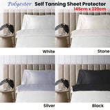 Accessorize Self Tanning Polyester Sheet Protector 145cm x 220cm Silver