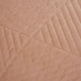 J.Elliot Home Merida Clay Pink Velvet Quilted Coverlet Set Queen/King