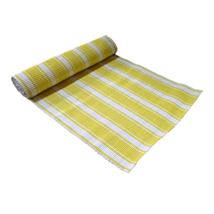 IDC Homewares Ribbed Pattern Table Runner Panama Narrow Yellow