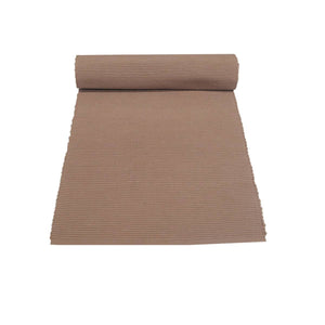 Ribbed Cotton Table Runner 33 x 180 cm Mocha