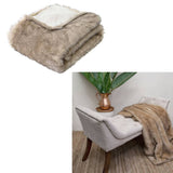 J Elliot Home Brown Fox Luxury Faux Fur Throw 130 x 160cm