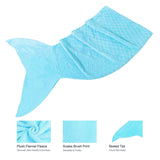 Mermaid Tail Blue Soft Blanket Throw