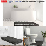 Toggle Microfiber Bath Mat Medium Charcoal