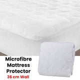 Essentially Home Living Microfibre Quilted Fitted Mattress Protector - SINGLE