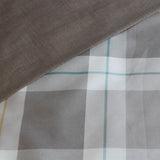 Ardor 250TC Chester Plaid Cotton Sateen Quilt Cover Set Queen