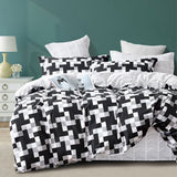 Ardor 250TC Emerson Geometric Cotton Sateen Quilt Cover Set King