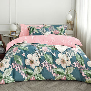 Ardor 250TC Tiki Tropical Cotton Sateen Quilt Cover Set Queen