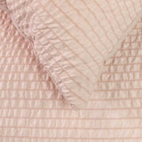 Ardor Ingrid Blush Seersucker Stripe Quilt Cover Set Single