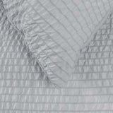 Ardor Ingrid Silver Seersucker Stripe Quilt Cover Set Double