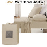 Ardor Micro Flannel Sheet Set Latte Mega King