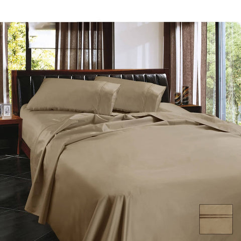 Ramesses 1450TC Egyptian Cotton Sateen Sheet Set Linen King