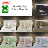 Kingtex 300TC Cotton Sheet Set Mint Single