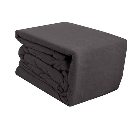 Ramesses Egyptian Cotton Flannel Sheet Set Charcoal Single