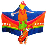 Kids Cotton Velour Beach Cape Skater Boy