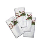 Set of 4 Ornate Christmas Xmas Festival Jacquard Napkins