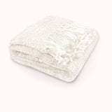 Rans Oslo Knitted Weave Throw 127x152cm - Snow White