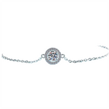 1 Carat Morganite Sterling Silver Bracelet | Celestial-inspired Design