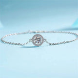 1 Carat Morganite Sterling Silver Bracelet | Celestial-inspired Design