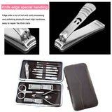 12 Pcs/set Manicure Pedicure Kit Nail Clippers Professional Grooming Kit