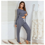 Polycotton Thicken Knit Tracksuit Set Jogger Set Lounge Wear UK Size