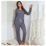 Polycotton Thicken Knit Tracksuit Set Jogger Set Lounge Wear UK Size