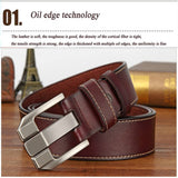 Genuine Leather For Men Pin Buckle Belts Cowskin Casual Belts Business Belt