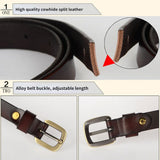 New Women's Belt Luxury Genuine Leather Belts For Women Female Gold Pin Buckle