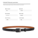 Luxury Top Layer Cow Leather Belt Women's Simple Decorative Jeans Belt Versatile Fashion Thin Belt