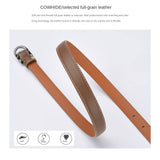 Luxury Top Layer Cow Leather Belt Women's Simple Decorative Jeans Belt Versatile Fashion Thin Belt