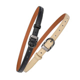 Luxury Top Layer Cow Leather Belt Women's Simple Decorative Jeans Belt Versatile Fashion Thin Belt