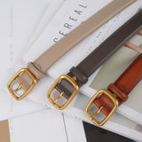 Classic Leather Belts for Women, Joyreap Genuine Leather Womens Belts with Gold Buckle