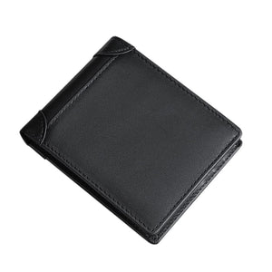 100% Genuine Leather Men's Wallet RFID Blocking Card Holder Bifold and Long Wallets