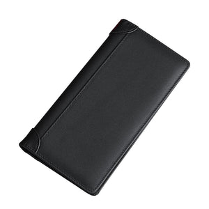 100% Genuine Leather Men's Wallet RFID Blocking Card Holder Bifold and Long Wallets