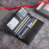 100% Genuine Leather Men's Wallet RFID Blocking Card Holder Bifold and Long Wallets