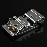 Adjustable Slide Luxury Leather Belt For Men's Automatic Buckle Ratchet Business Dress Belts