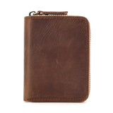 Genuine Leather Large Capacity RFID Anti-magnetic Money Clip Organ Wallets