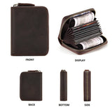 Genuine Leather Large Capacity RFID Anti-magnetic Money Clip Organ Wallets