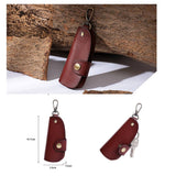 Genuine Leather Wallet Purse Bag Case Holder Key Ring Pouch Bag Safe Hanger