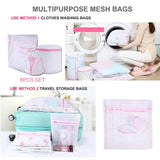 Washing Bag Pack Set Of 6 Laundry Bags Mesh Lingerie Delicate clothes Wash Bags