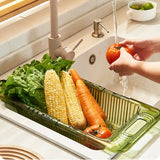 2 Pack Retractable Dish Drying Rack Basket Drainer Over The Sink(Clear)