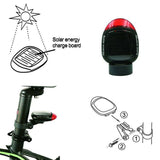 Solar Powered Bicycle Cycling Bike LED Headlight + Rear Tail Light Lamp LED with Gift Box