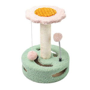 Pinkflower Cat Tree Tower Scratcher Toys