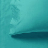 1000TC Ultra Soft Double Size Bed Teal Flat & Fitted Sheet Set