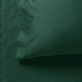 1000TC Ultra Soft Double Size Bed Dark Green Flat & Fitted Sheet Set