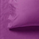 1000TC Ultra Soft King Single Size Bed Purple Flat & Fitted Sheet Set