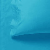 1000TC Ultra Soft Super King Size Bed Light Blue Flat & Fitted Sheet Set